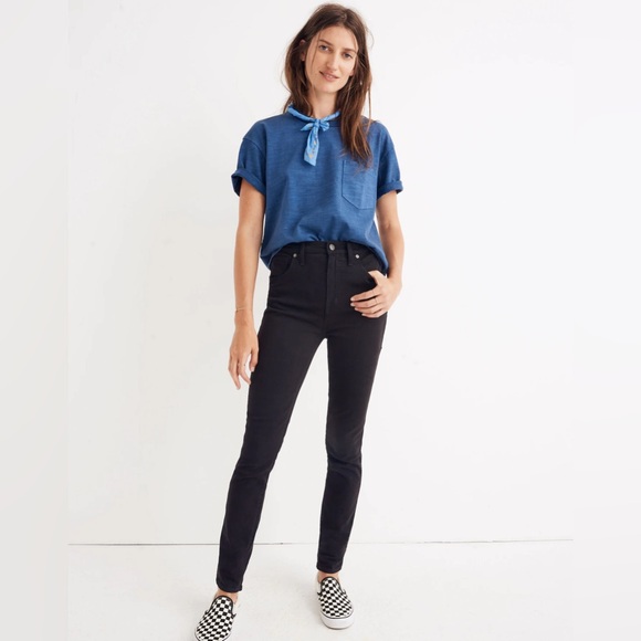 Madewell Denim - Madewell  10" High-Rise Skinny Jeans in Johnny Wash Black size 29